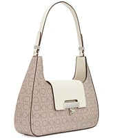 Calvin Klein Becky Signature Turnlock Shoulder Bag