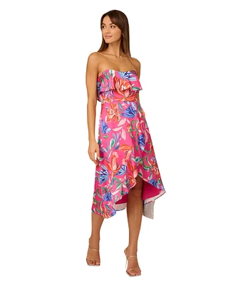 Adrianna by Papell Women's Printed Sateen Midi Dress