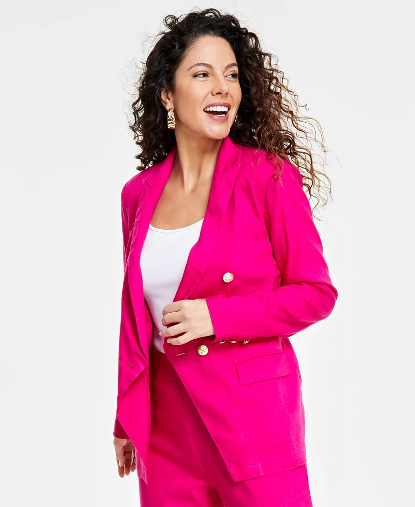 I.n.c. International Concepts Women's Double-Breasted Blazer, Created for Macy's