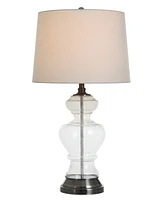 33" Elegant Seeded Glass Table Lamp with Urn Shaped Base