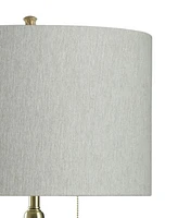 33.5" Chrysta Creme Traditional Double Pull Chain Table Lamp