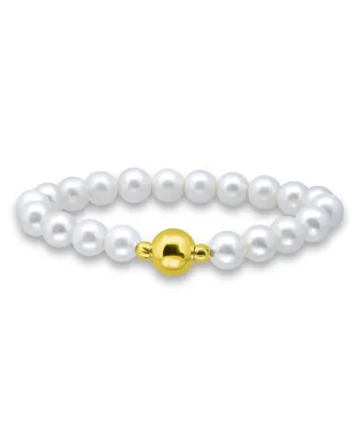 Macy's White Shell Pearl Stretch Bracelet
