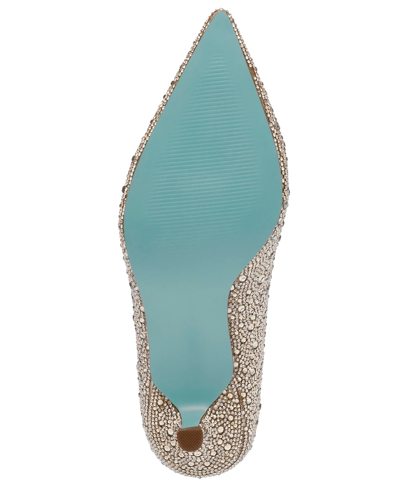 Betsey Johnson Women's Scout Rhinestone Evening Kitten Heels