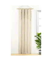 Boho Macrame Leaf Cotton Window Curtain/ Room Divider/Wedding Backdrop/Wall Decor