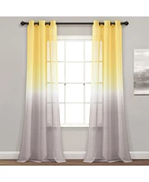 Umbre Fiesta Sheer Window Curtain Panels