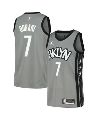 Men's Jordan Kevin Durant Gray Brooklyn Nets Swingman Player Jersey - Statement Edition