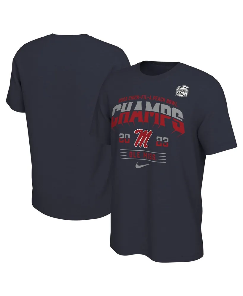 Men's Nike Navy Ole Miss Rebels 2023 Peach Bowl Champions Locker Room T-shirt