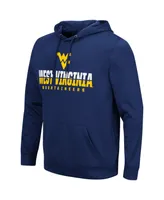 Men's Colosseum Navy West Virginia Mountaineers Lantern Pullover Hoodie