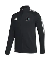 Men's adidas Black San Jose Sharks Raglan Full-Zip Track Jacket