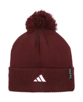 Men's adidas Maroon Mississippi State Bulldogs 2023 Sideline Cold.rdy Cuffed Knit Hat with Pom