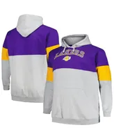 Men's Fanatics Purple, Gold Los Angeles Lakers Big and Tall Pullover Hoodie