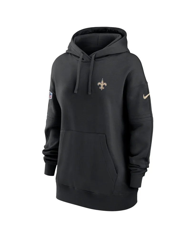 Women's Nike Black New Orleans Saints 2023 Sideline Club Fleece Pullover Hoodie