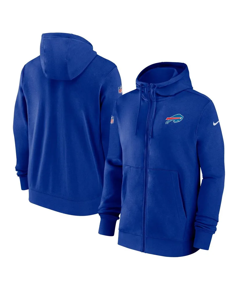 Men's Nike Royal Buffalo Bills Sideline Club Performance Full-Zip Hoodie