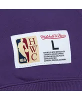 Men's Mitchell & Ness Purple Los Angeles Lakers Hardwood Classics Tonal Pullover Hoodie