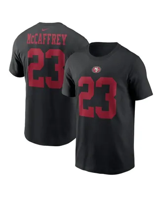 Men's Nike Christian McCaffrey Black San Francisco 49ers Player Name and Number T-shirt