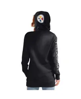 Women's G-iii 4Her by Carl Banks Black Pittsburgh Steelers Extra Inning Pullover Hoodie