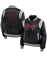 Women's Wear by Erin Andrews Black Atlanta Falcons Bomber Full-Zip Jacket