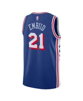 Big Boys Nike Joel Embiid Royal Philadelphia 76ers Swingman Jersey - Icon Edition