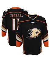 Big Boys Trevor Zegras Black Anaheim Ducks Home Premier Player Jersey