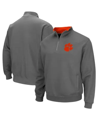 Men's Colosseum Charcoal Clemson Tigers Tortugas Logo Quarter-Zip Pullover Jacket