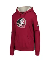 Women's Stadium Athletic Garnet Florida State Seminoles Big Logo Pullover Hoodie