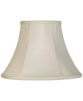 Creme Small Bell Lamp Shade 6" Top x 12" Bottom x 9" Slant x 8.5" High (Spider) Replacement with Harp and Finial - Imperial Shade