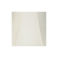 Set of 2 Flared Bell Lamp Shades Cream Large 9" Top x 18" Bottom x 13" High Spider with Replacement Harp and Finial Fitting - Springcrest