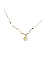 seree Isla — Green jade and freshwater pearl necklace