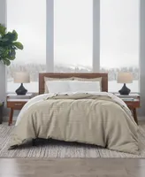 Ella Jayne French Linen Cotton Pinstripe 3-pc Duvet Set, Full/Queen