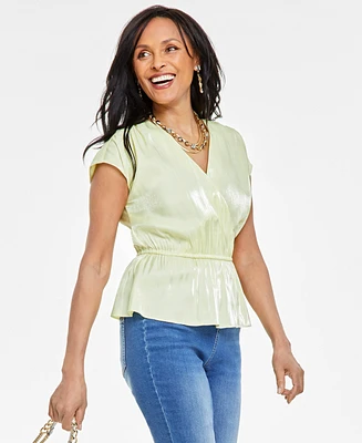 I.n.c. International Concepts Women's Short-Sleeve Blouse, Created for Macy's