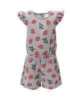 Rolling Stones Girls French Terry Sleeveless Romper Toddler to Big Kid