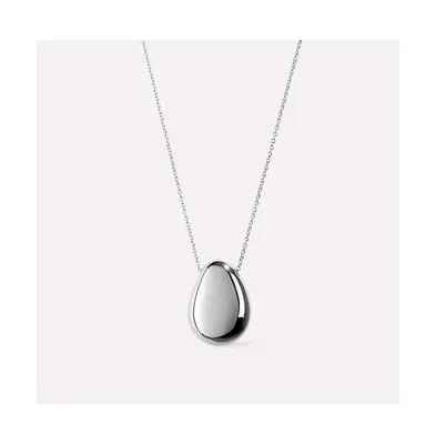 Ana Luisa Silver Pendant Necklace - Pebble Silver