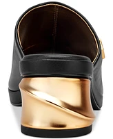 Donna Karan New York Women's Tinley Leather Peep Toe Mules