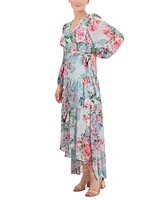 Eliza J Women's Printed High-Low Maxi Dress