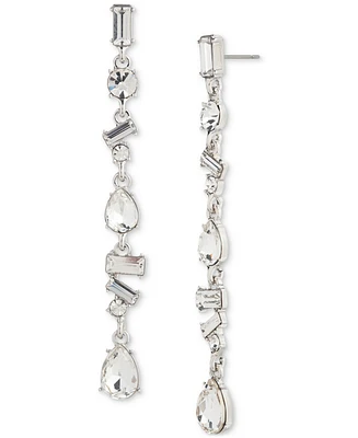Givenchy Mixed-Cut Crystal Linear Drop Earrings