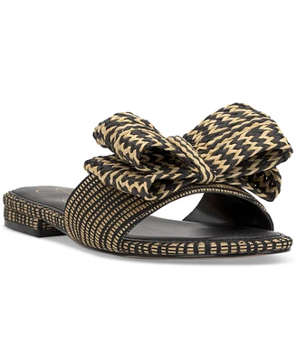 Jessica Simpson Avrena Woven Bow Slide Flat Sandals