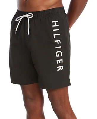 Tommy Hilfiger Men's Regular-Fit Logo-Print 7" Swim Trunks