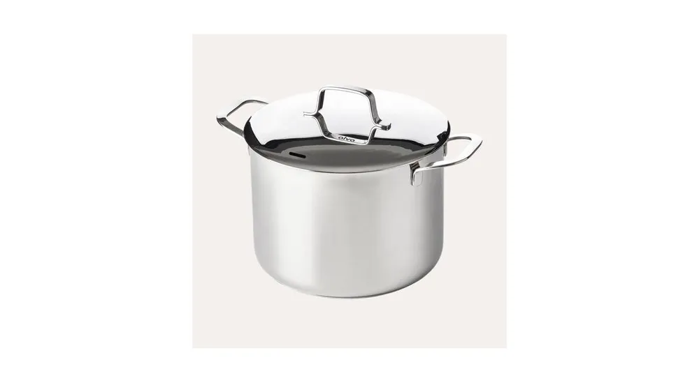 Alva Maestro Stainless Steel Stock Pot with Lid – Deep & Large, 7.8 Qt