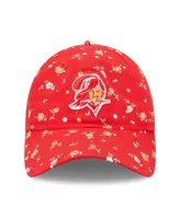 Women's New Era Red Tampa Bay Buccaneers Floral 9TWENTY Adjustable Hat