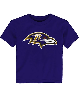 Toddler Boys and Girls Purple Baltimore Ravens Primary Logo T-shirt