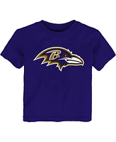 Toddler Boys and Girls Purple Baltimore Ravens Primary Logo T-shirt