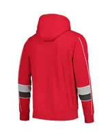 Men's Starter Red Tampa Bay Buccaneers Captain Pullover Hoodie