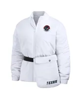 Women's Wear by Erin Andrews White Houston Texans Packaway Full-Zip Puffer Jacket