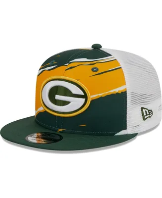 Men's New Era Green Green Bay Packers Tear Trucker 9FIFTY Snapback Hat