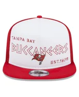 Men's New Era White, Red Tampa Bay Buccaneers Banger 9FIFTY Trucker Snapback Hat