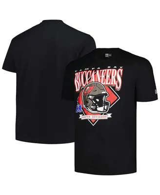 Men's New Era Black Tampa Bay Buccaneers Big and Tall Helmet T-shirt