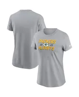Women's Nike Gray Green Bay Packers 2023 Nfl Playoffs Iconic T-shirt
