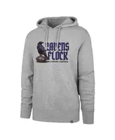 Men's '47 Brand Gray Baltimore Ravens Regional Headline Pullover Hoodie