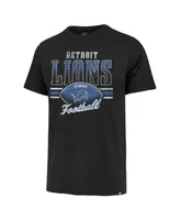 Men's '47 Brand Black Distressed Detroit Lions Last Call Franklin T-shirt