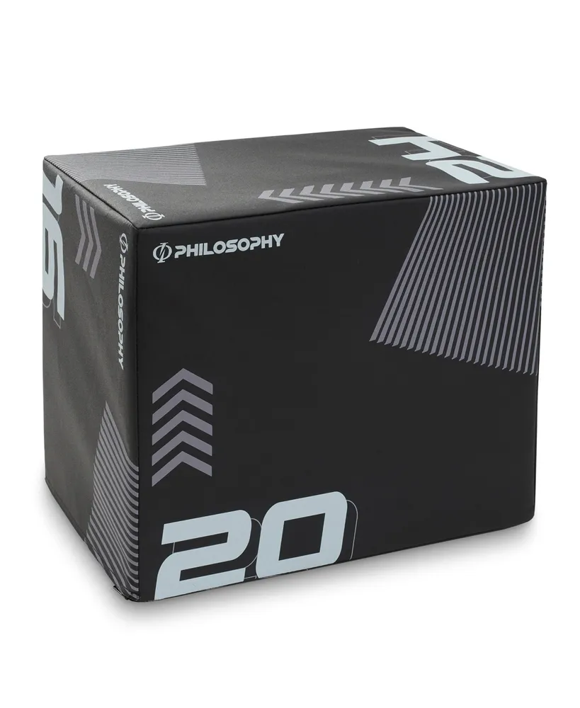 Philosophy Gym 3 in 1 Soft Foam Plyometric Box - 16" x 20" x 24" Jumping Plyo Box for Training and Conditioning